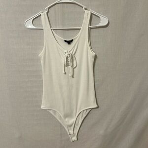 Ambiance white Ribbed Top